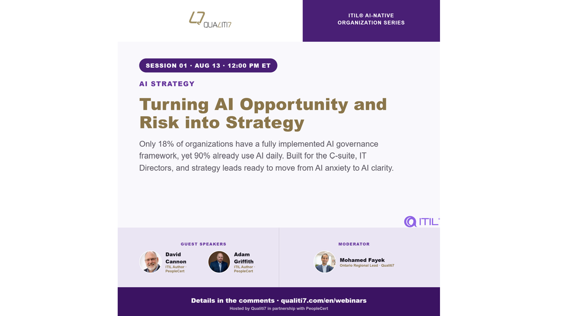 2026 Qualiti7-PeopleCert Webinar Series - AI Native Organization - Session 1
