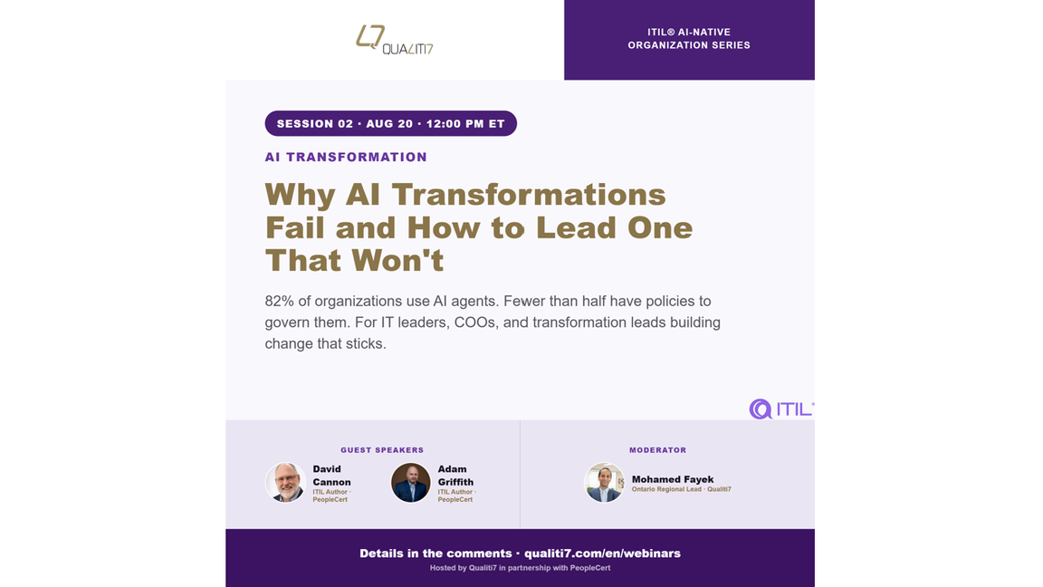 2026 Qualiti7-PeopleCert Webinar Series - AI Native Organization - Session 2
