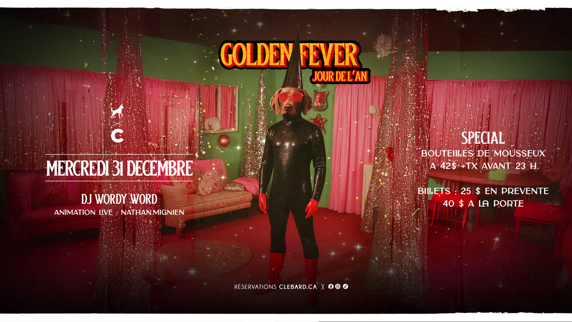 Golden Fever at Clébard for New Year’s Eve ✨