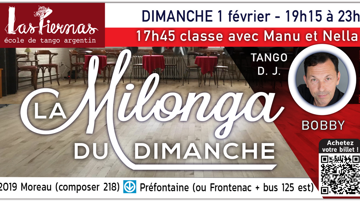 Milonga dimanche 1er février