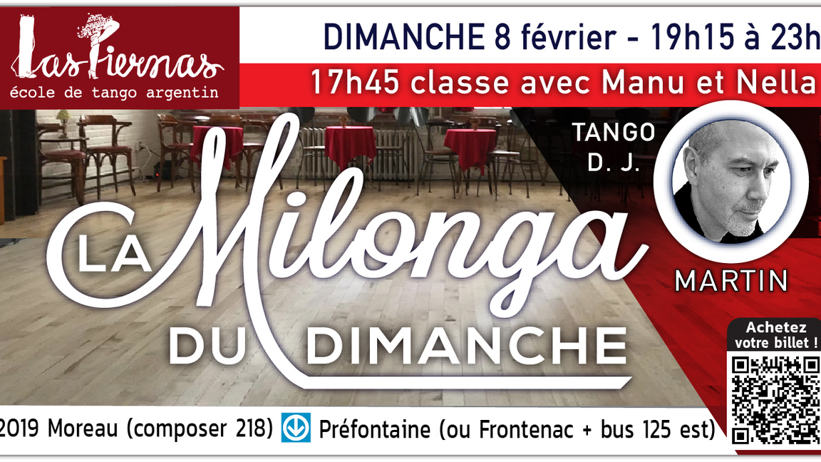 Milonga dimanche 8 février