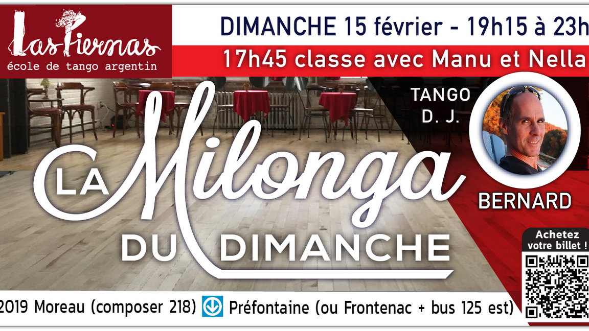 Milonga dimanche 15 février