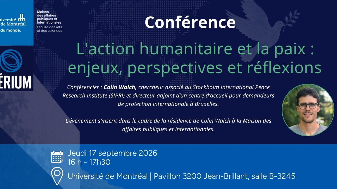 Conférence : l'action humanitaire et la paix : enjeux, perspectives et réflexions