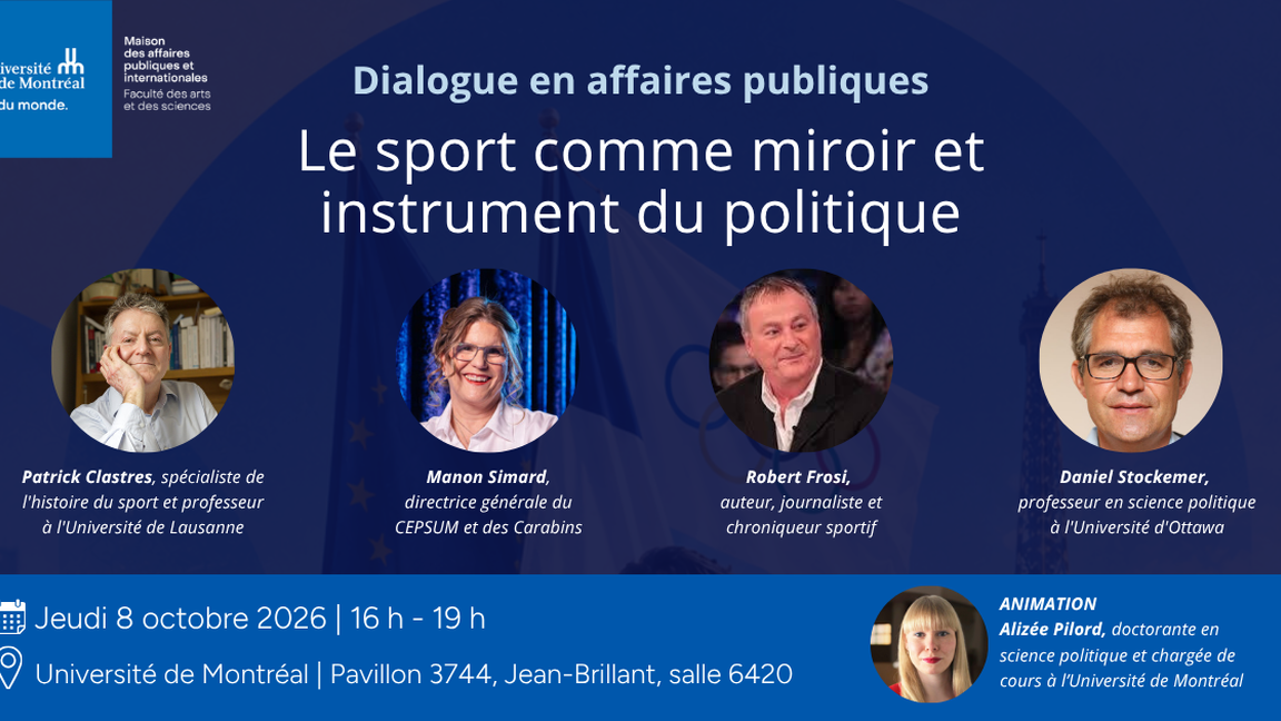 Dialogue en affaires publiques : Le sport, miroir et instrument du politique