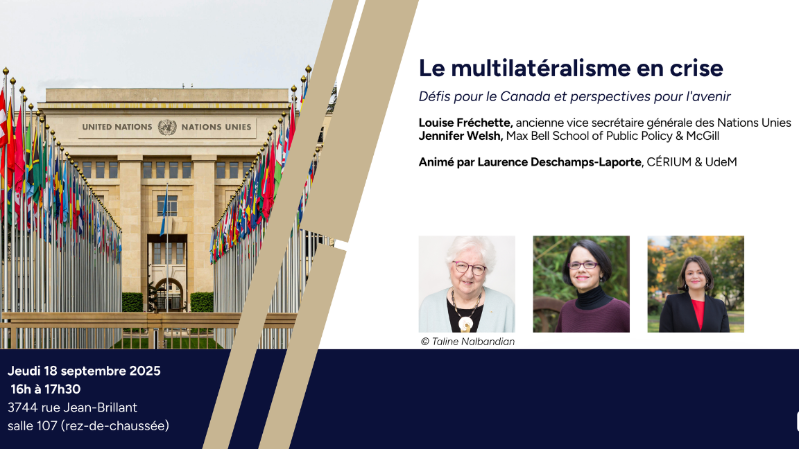 Le multilatéralisme en crise : Défis pour le Canada et perspectives pour l'avenir