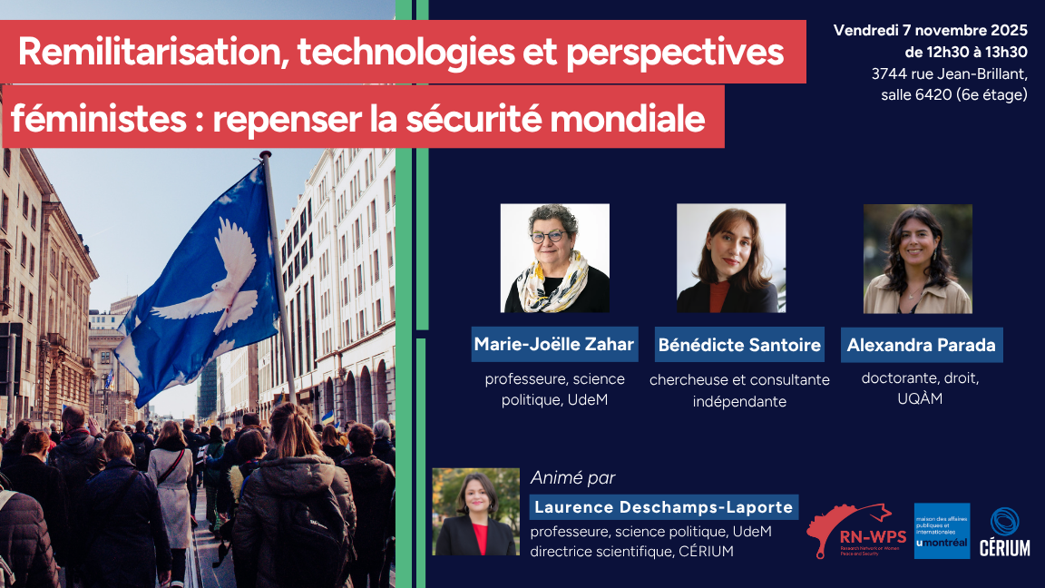 Remilitarisation, technologies et perspectives féministes : repenser la sécurité mondiale
