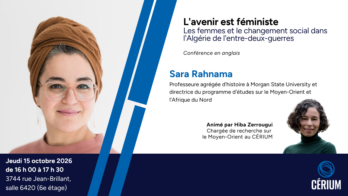 L'avenir est féministe : les femmes et le changement social dans l'Algérie de l'entre-deux-guerres avec Sara Rahnama