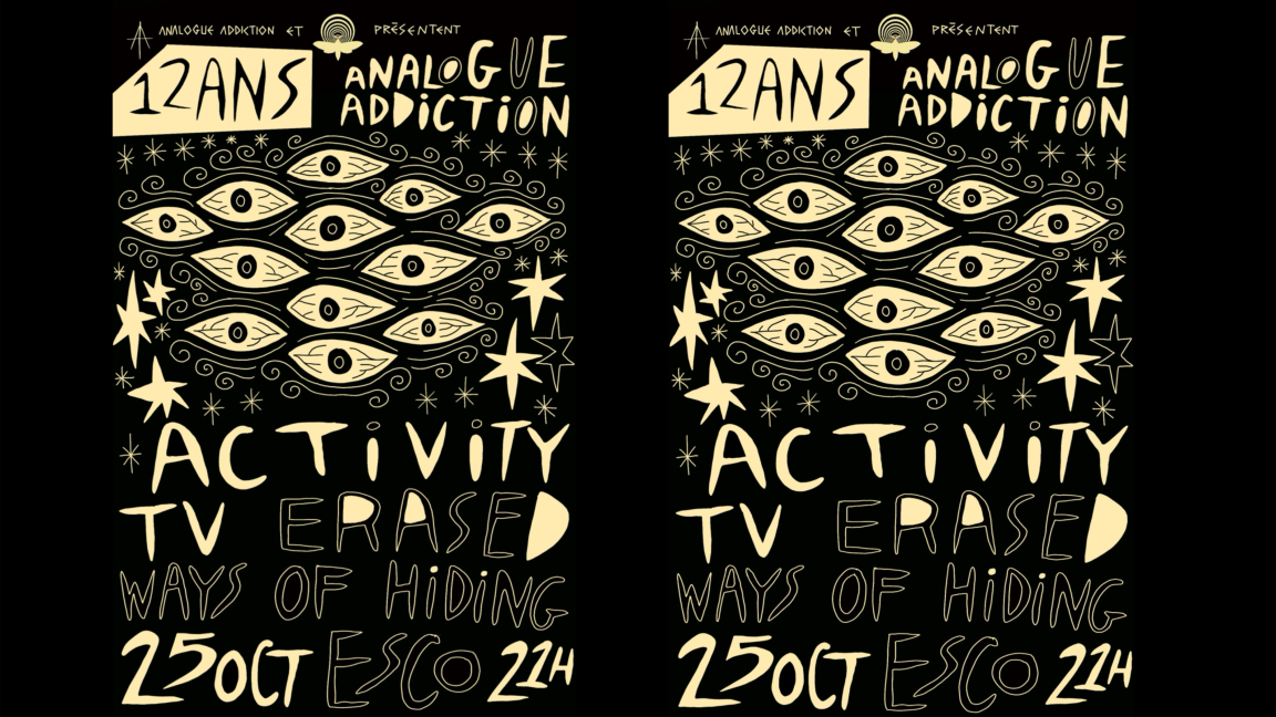 12 ANS AA: Activity + TV Erased + Ways of Hiding