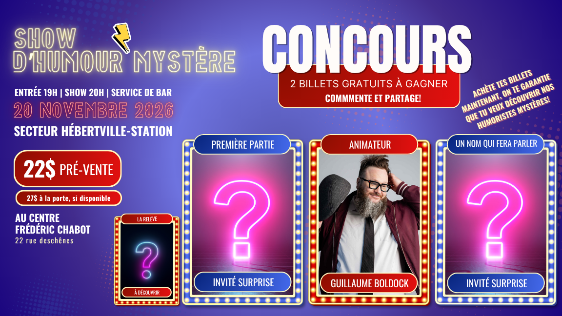 SHOW D'HUMOUR | 20 novembre 2026