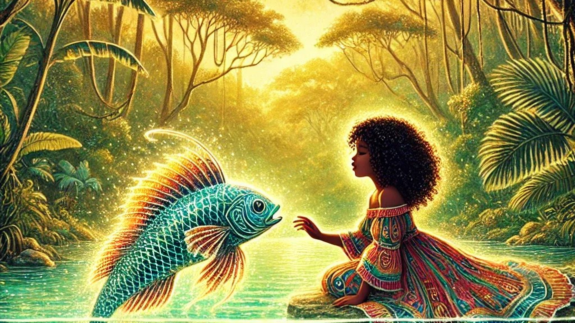 Tezen, le poisson amoureux : un conte haïtien de magie et de destin (5 ans et plus)