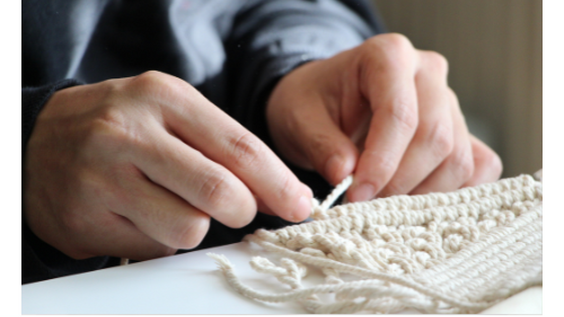 Jardinière en macramé