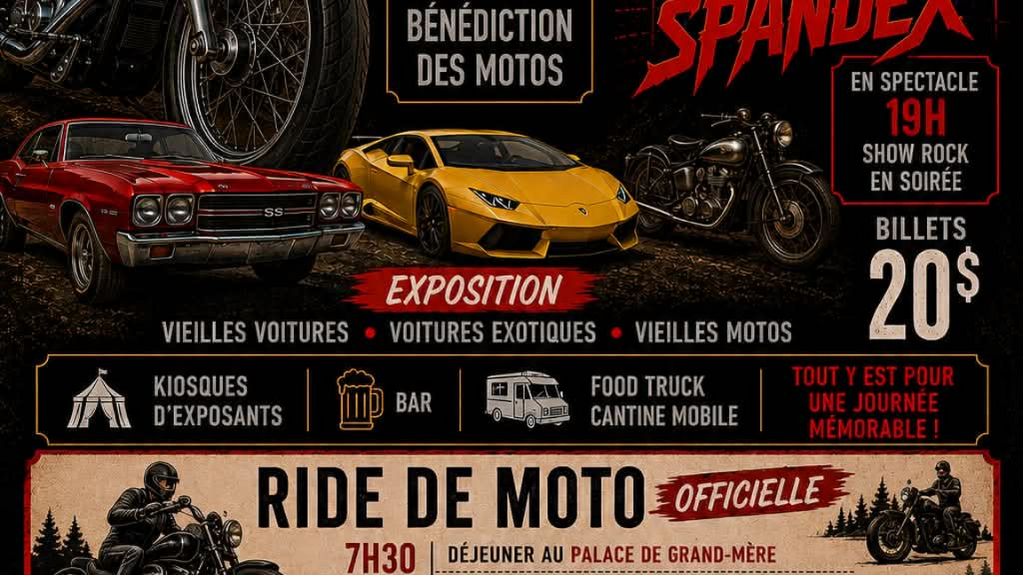 Bénédiction de moto avec spandexxx