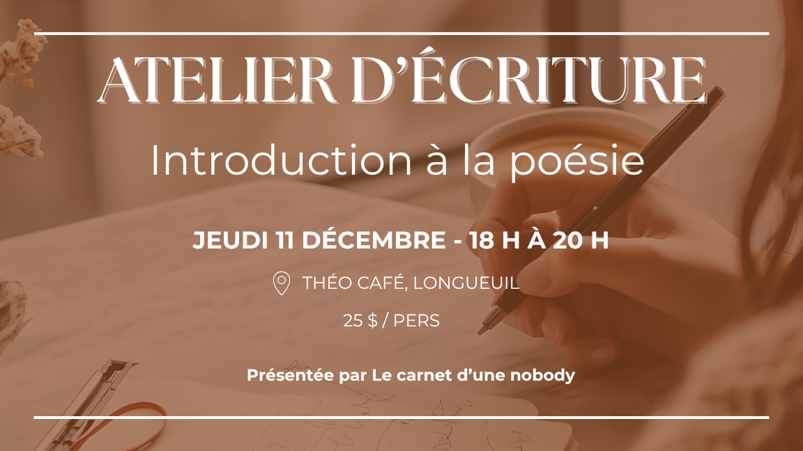 Atelier d'écriture : Introduction à la poésie