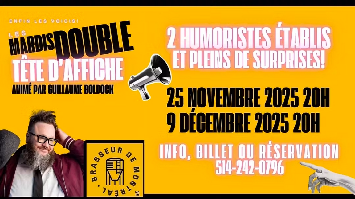 Les soirée comiques *DOUBLE TÊTE D'AFFICHE!*