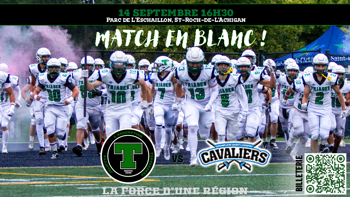 FOOTBALL COLLÉGIAL : Triades Cégep Lanaudière Vs Cavaliers St-Lambert