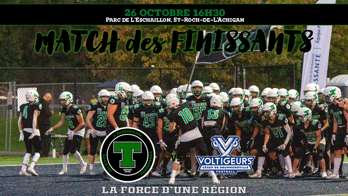 FOOTBALL COLLÉGIAL : Drummondville Vs Triades Cégep Lanaudière
