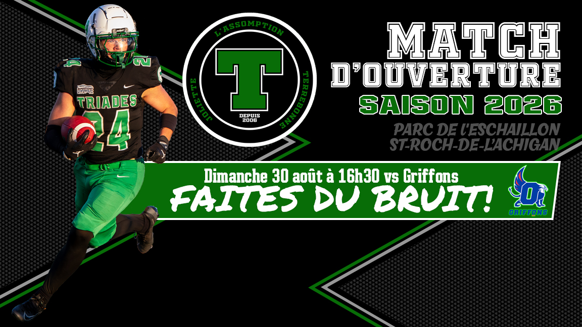 FOOTBALL COLLÉGIAL : Griffon Outaouais Vs Triades Cégep Lanaudière