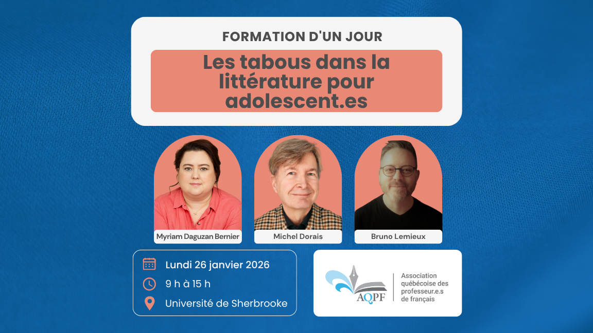 Les tabous dans la littérature pour adolescent.es - AQPF 25/26