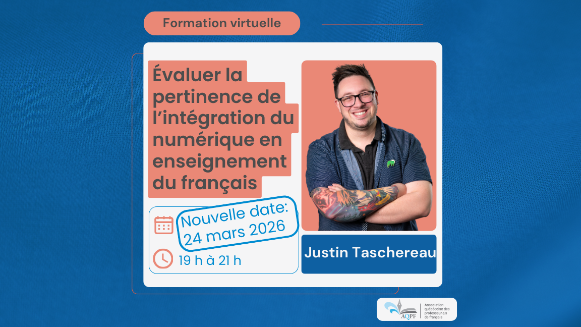 Évaluer la pertinence de l’intégration du numérique en enseignement du français - AQPF 25/26