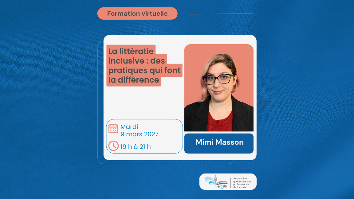 La littératie inclusive : des pratiques qui font la différence - AQPF 26/27