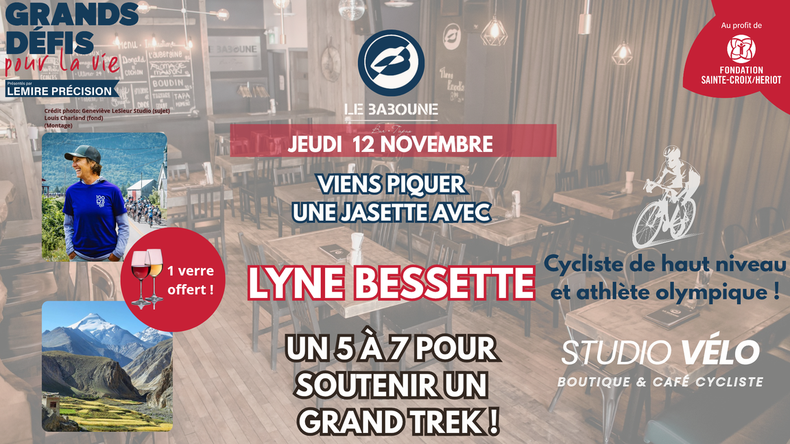 5 à 7-causerie avec la cycliste Lyne Bessette