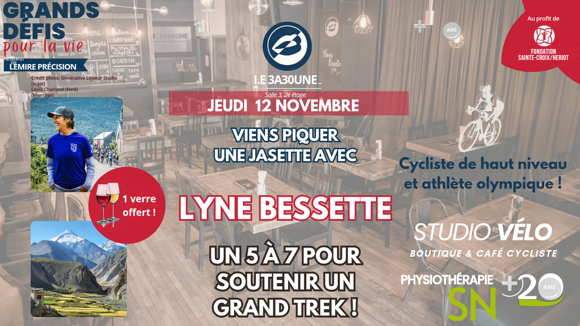 5 à 7-causerie avec la cycliste Lyne Bessette