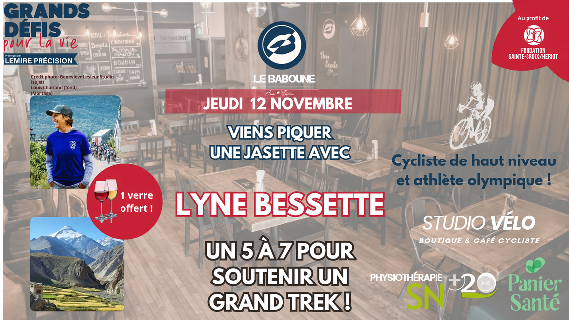 5 à 7-causerie avec la cycliste Lyne Bessette