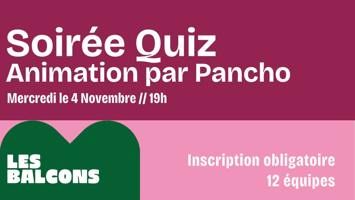 Soirée Quiz aux Balcons