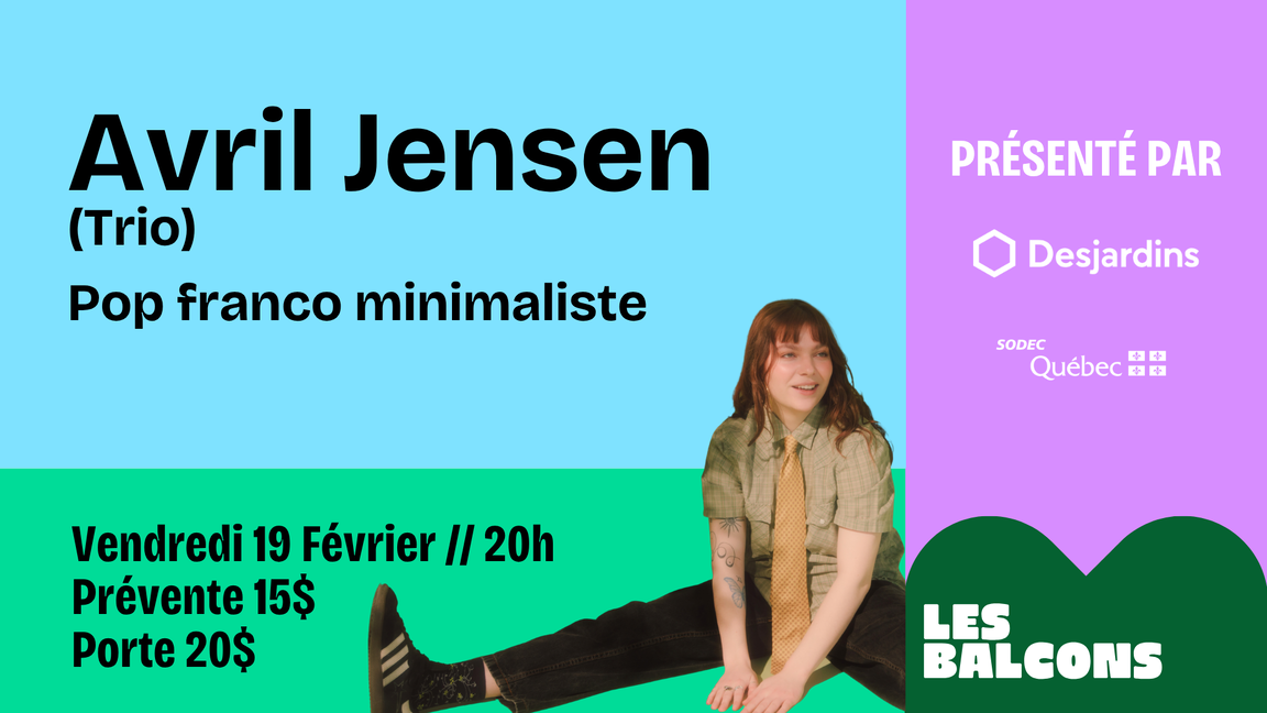 Avril Jensen aux Balcons