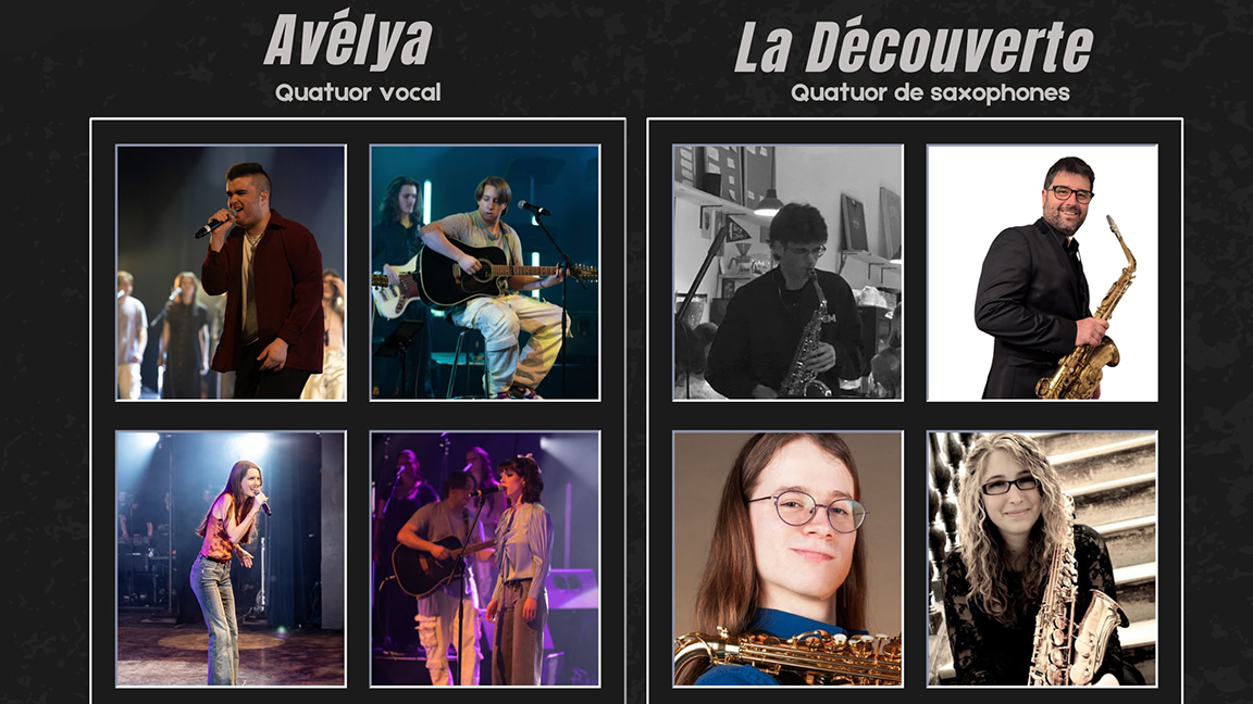 L’Ensemble vocal Avélya et La Découverte, quatuor de saxophones