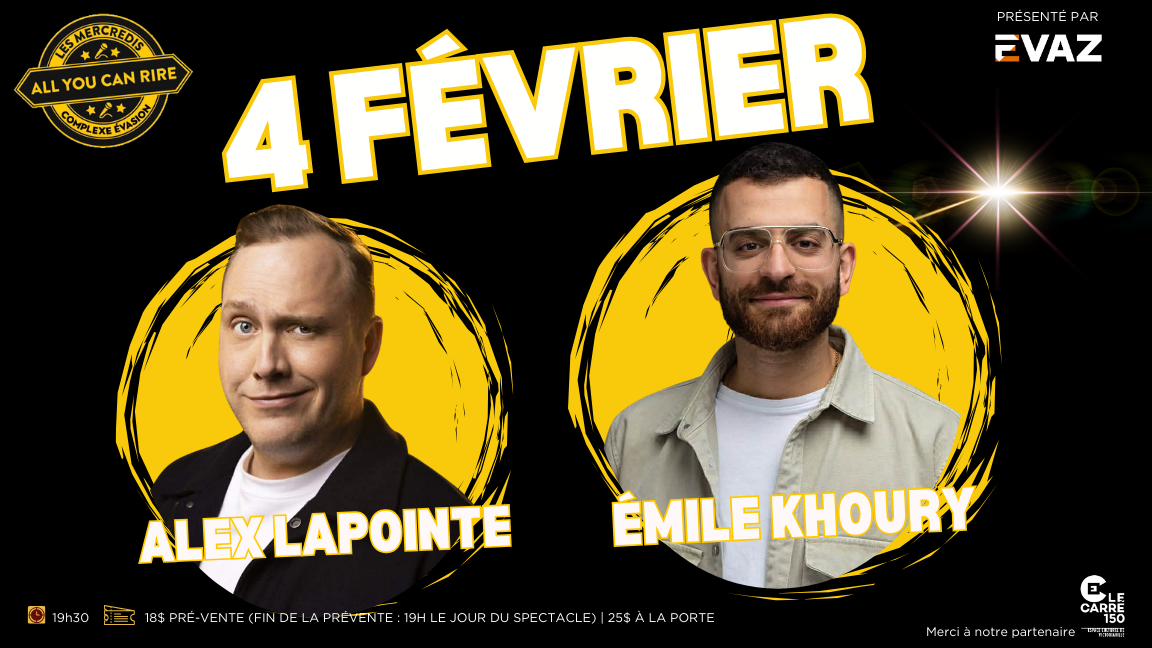 Les Mercredis All You Can Rire : Humoristes à venir