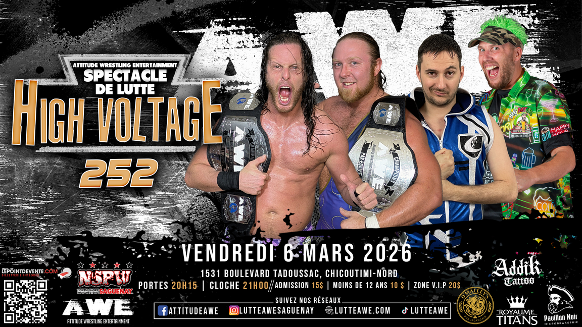 SPECTACLE DE LUTTE - HIGH VOLTAGE #252