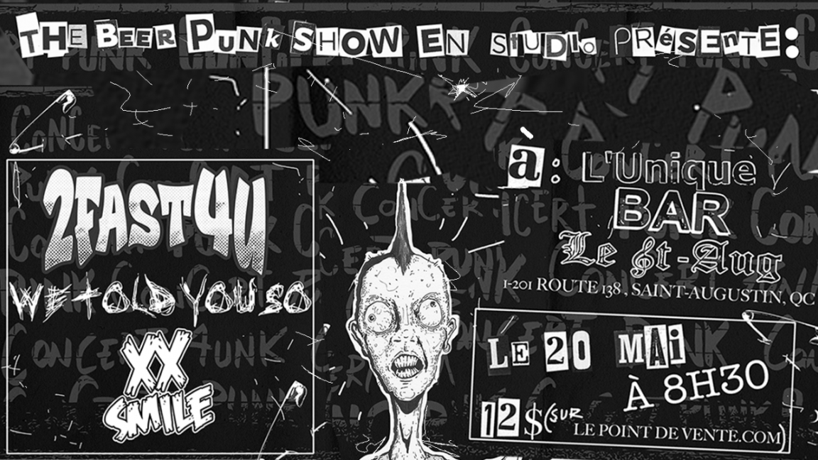 The Beer Punk Show En Studio Présente Le Punk Rock Show à L'Unique bar le St-Aug
