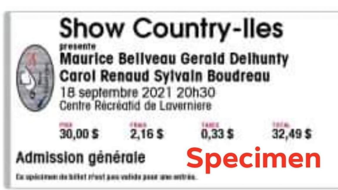 Show Country-iles ( performance September 18, 2021 8:30 p.m. )