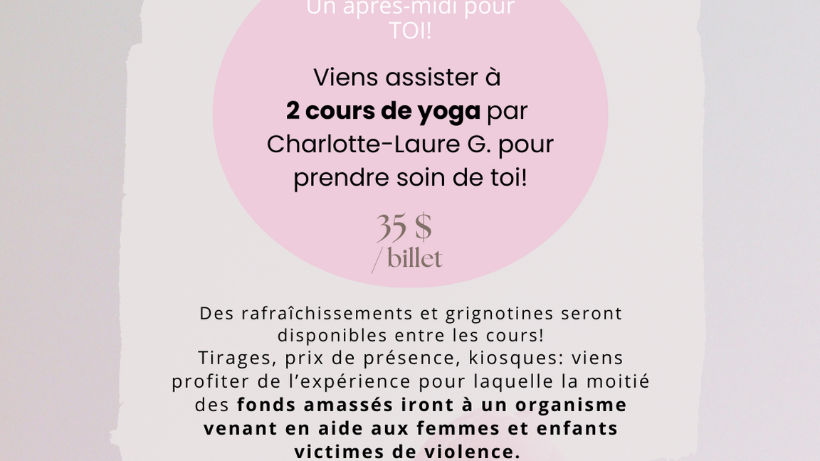 CENTRIA 2: Après-midi bien-être et yoga (2e édition)