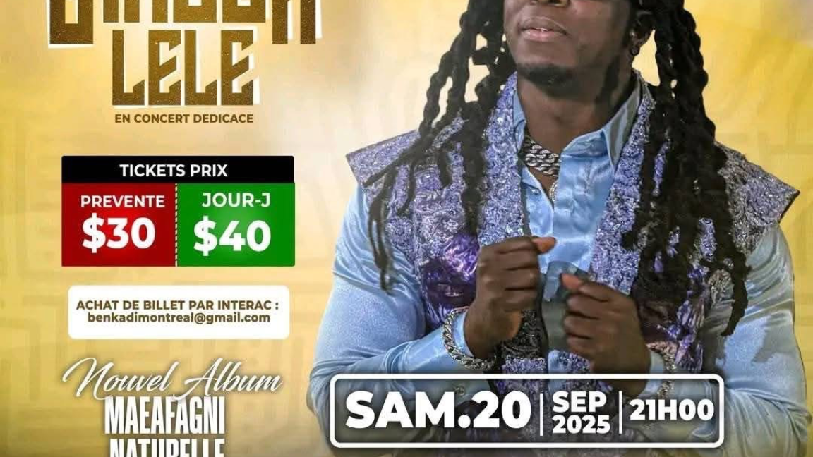 Ginola Lélé en concert dédicace