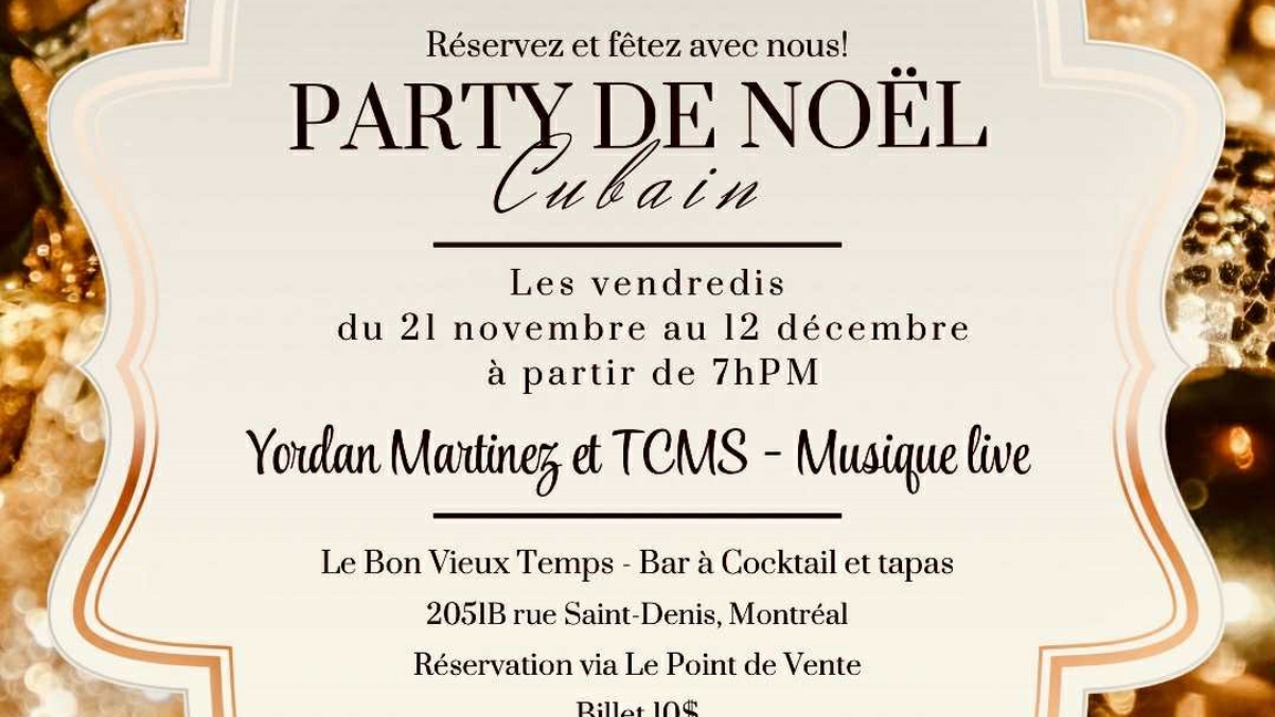 Party de Noël cubain avec Yordan Martinez & TCMS