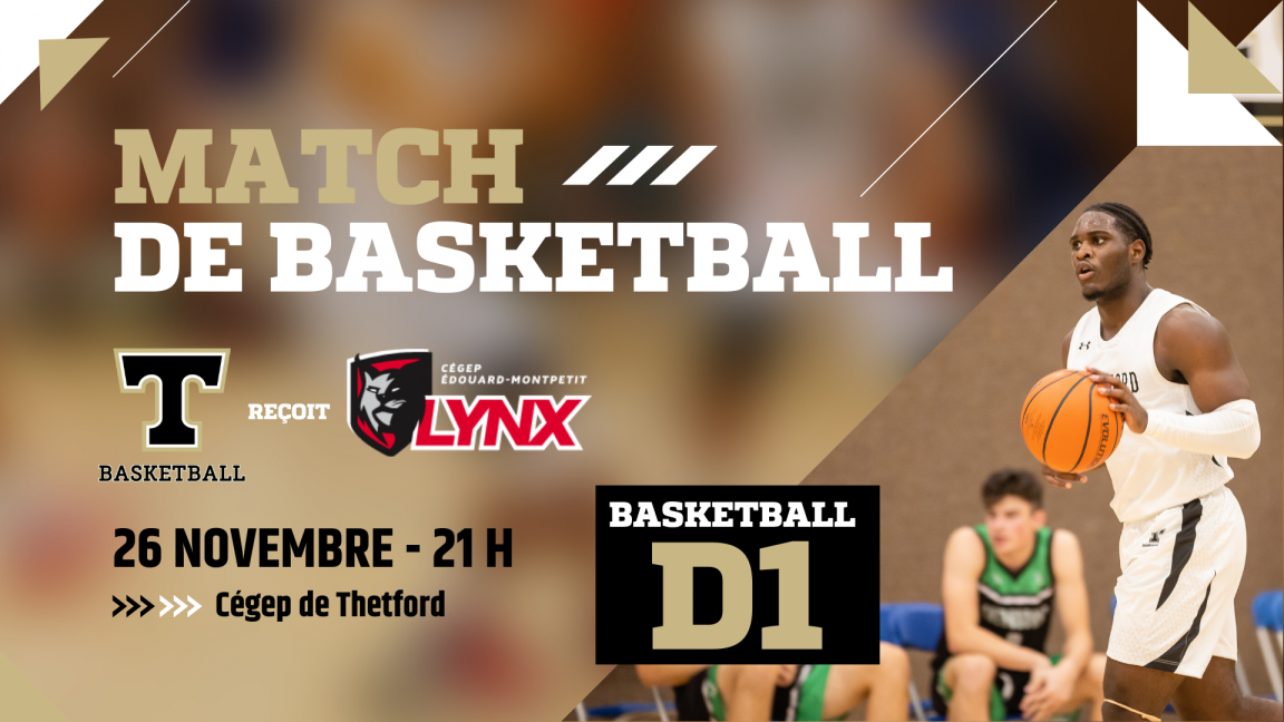 Cégep de Thetford présente Basketball Masculin D1 26 novembre 2021 26