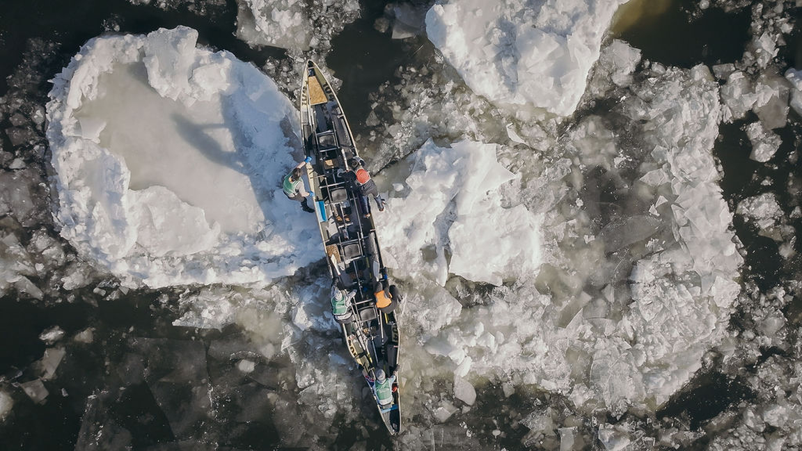 VIP Ice Canoe race - North Shore (Quebec)