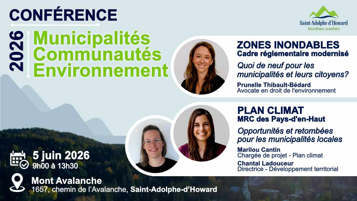 Conférence Municipalités-Communautés-Environnement 2026