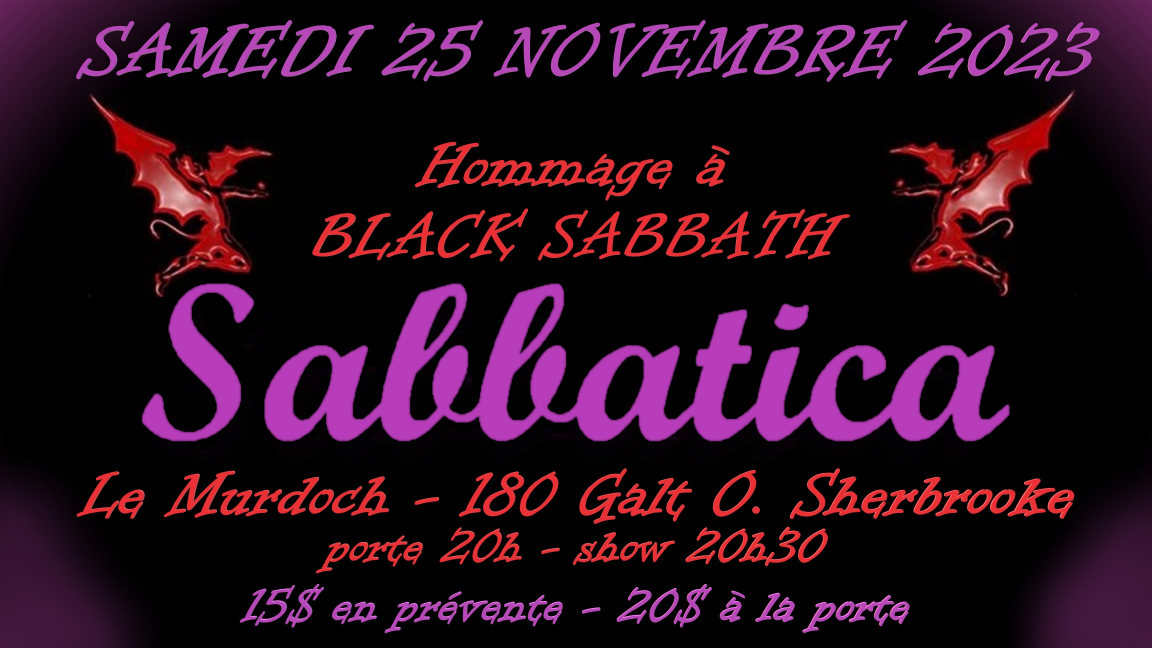 Hommage à BLACK SABBATH (par SABBATICA)