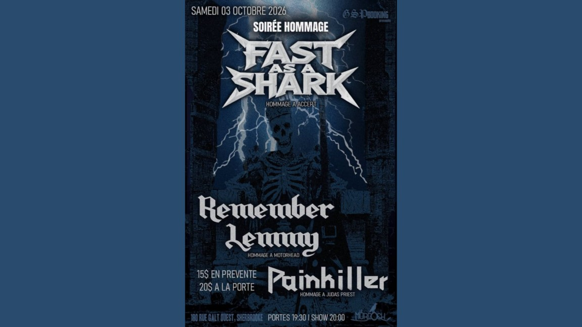 Hommages à ACCEPT (par FAST AS A SHARK), MOTÖRHEAD (par REMEMBER LEMMY), JUDAS PRIEST (par PAINKILLER)