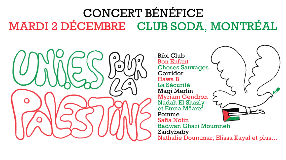 Uni·e·s pour la Palestine | un collectif, un manifeste de solidarité et un spectacle-bénéfice