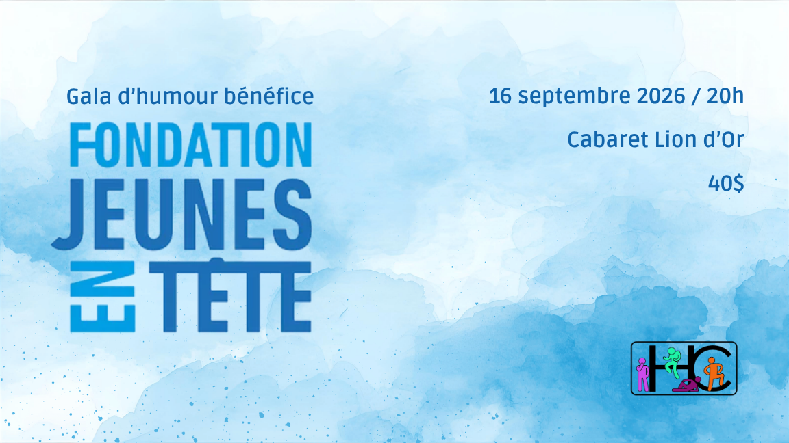 Gala d'humour bénéfice pour Jeunes en Tête