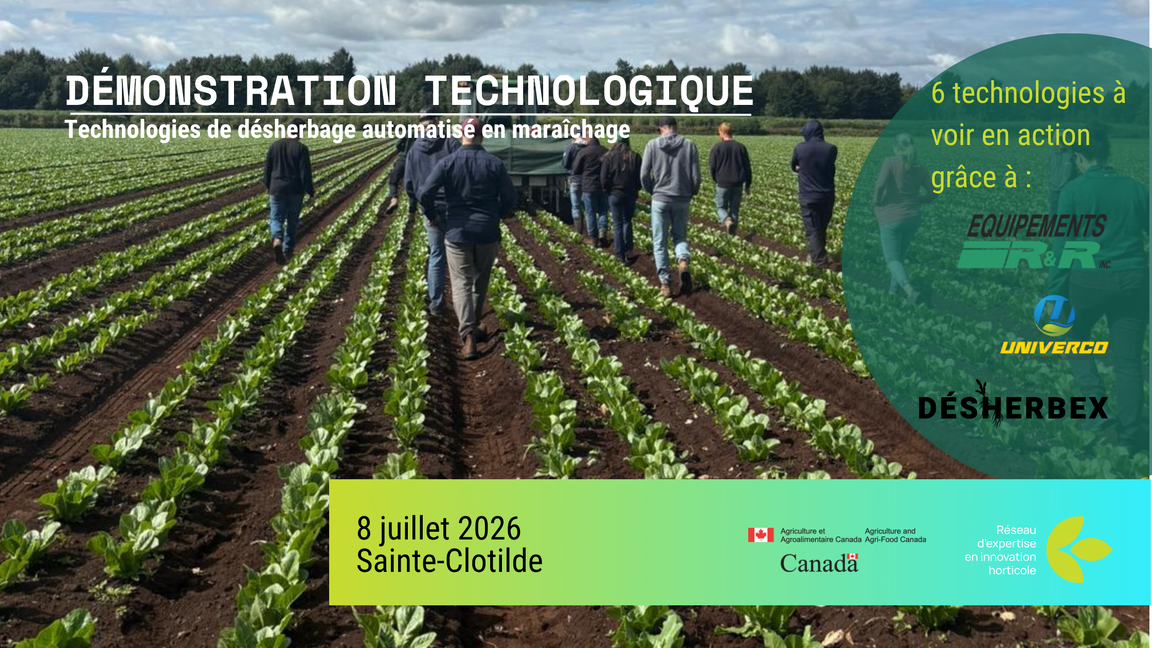 Démonstration de technologies de désherbage automatisé en maraîchage