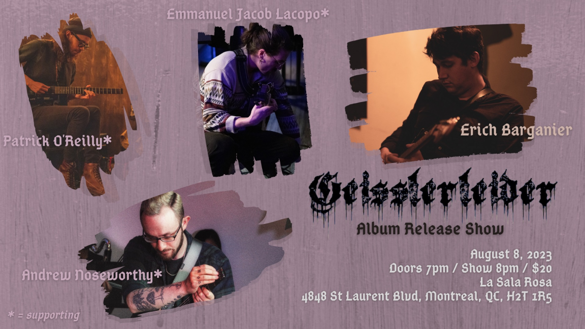 Erich Barganier: "Geisslerleider" Album Release Show