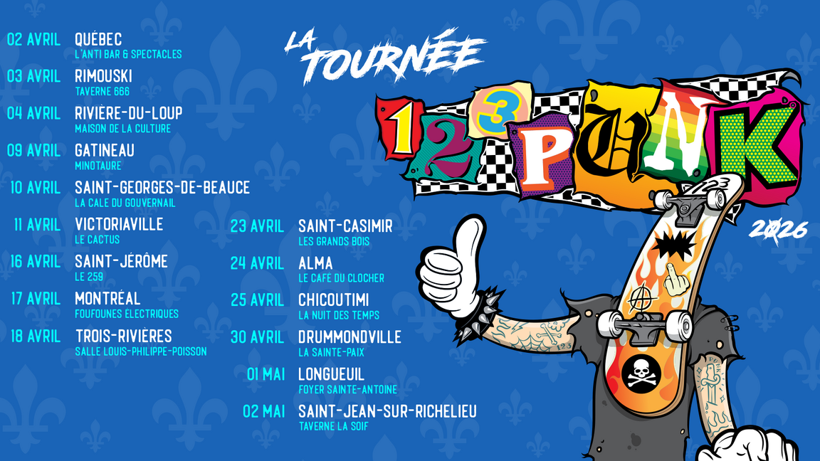 La tournée 123Punk 2026 à Rimouski!