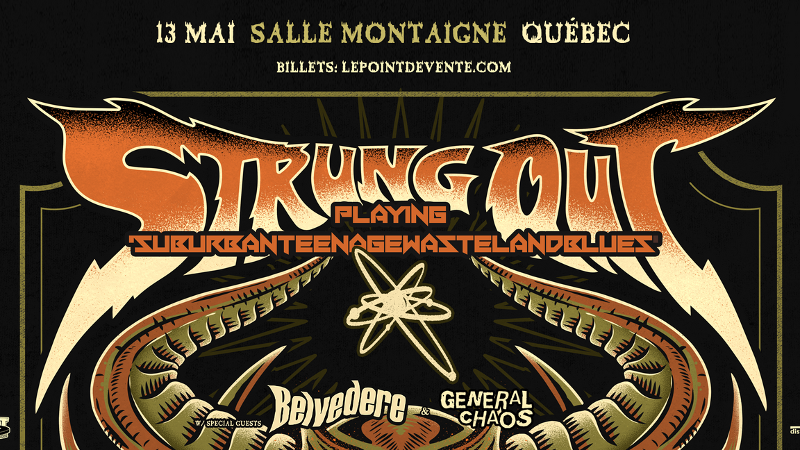 STRUNG OUT performant Suburban Teenage Wasteland Blues dans son entièreté avec Belvedere et General Chaos