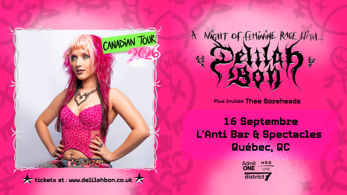 Delilah Bon - Tournée Canadienne avec Thee Soreheads