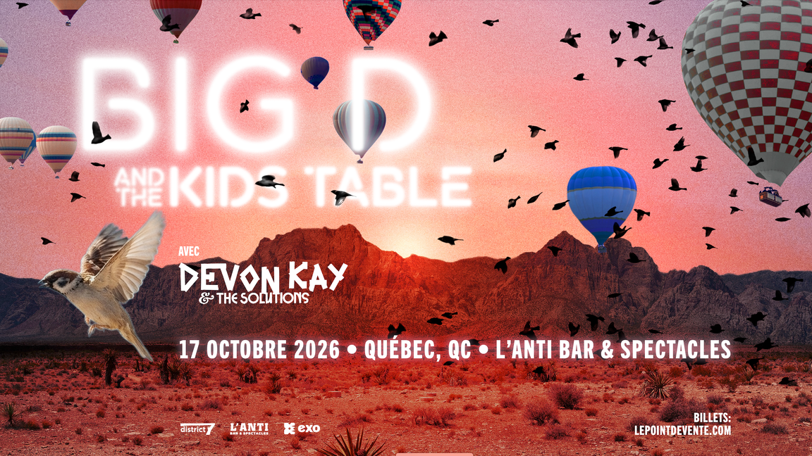 Big D & The Kids Table avec Devon Kay & The Solutions